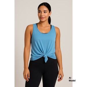 ALO YOGA Blue Racerback Basic Tank Top Athletic Workout Womens 3XL Athleisure